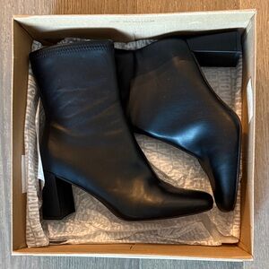 Steve Madden Black Leather Ankle Boots